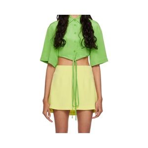 *FLASH SALE* NWT Christopher Esber cropped tie-fastening shirt AU size 8